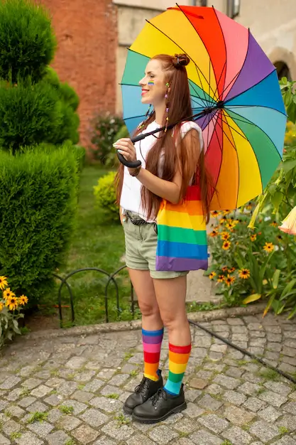 Transgender Umbrella, Celebrating The Beautiful Colors Of Authentic Identity