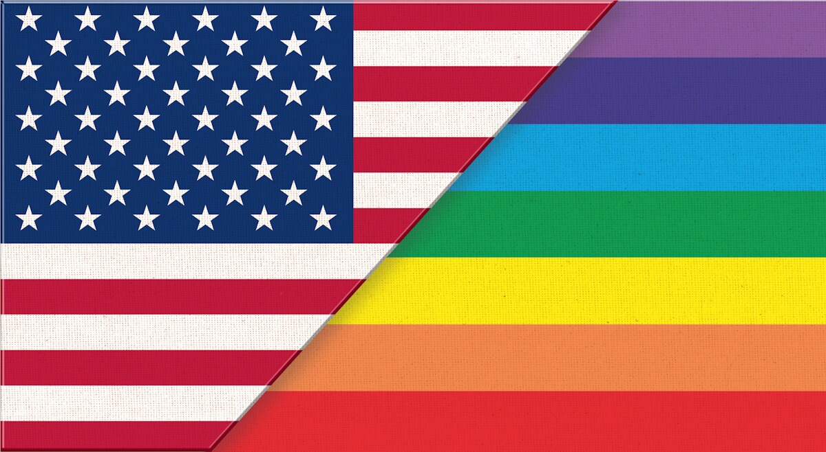 flag of usa and sexual diversity