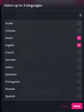 Langues parlées — MyTransgenderCupid