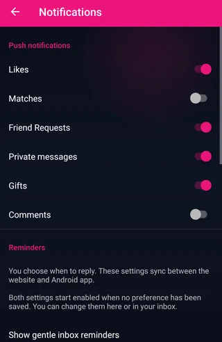 Escolher alertas Android — MyTransgenderCupid