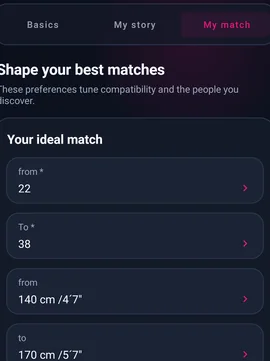 Deine persönlichen Matchpräferenzen Deine persönlichen Matchpräferenzen — MyTransgenderCupid