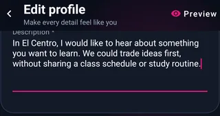 Illustrative profile draft — not a member statement — El Centro Illustrative profile draft — not a member statement — El Centro — MyTransgenderCupid