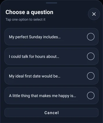 Persönliche Fragen im MTC-Android-Profil Persönliche Fragen im MTC-Android-Profil