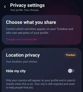 Settings → Privacy: คำอธิบายการแสดงตำแหน่ง Settings → Privacy: คำอธิบายการแสดงตำแหน่ง — MyTransgenderCupid