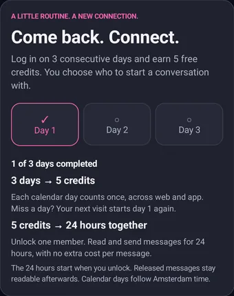 รางวัลเข้าใช้ต่อเนื่อง MTC Android พร้อมเงื่อนไขปลดล็อกบทสนทนา