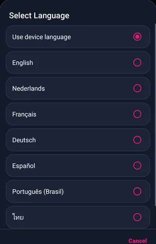 Sprache der Appoberfläche — MyTransgenderCupid