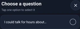 Choisir une question de conversation — MyTransgenderCupid