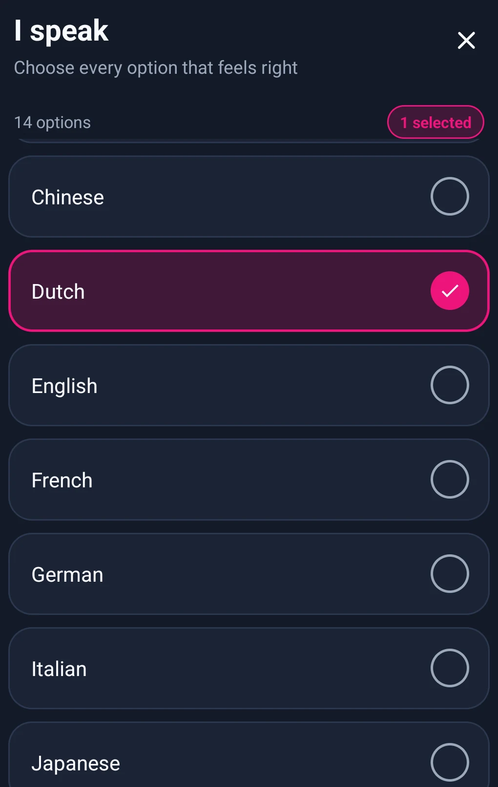 MTC-Android-App · Gesprochene Sprachen MTC-Android-App · Gesprochene Sprachen