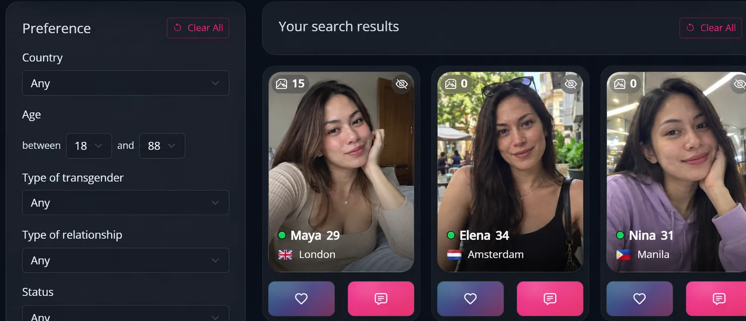 Recherche sur le site · MyTransgenderCupid