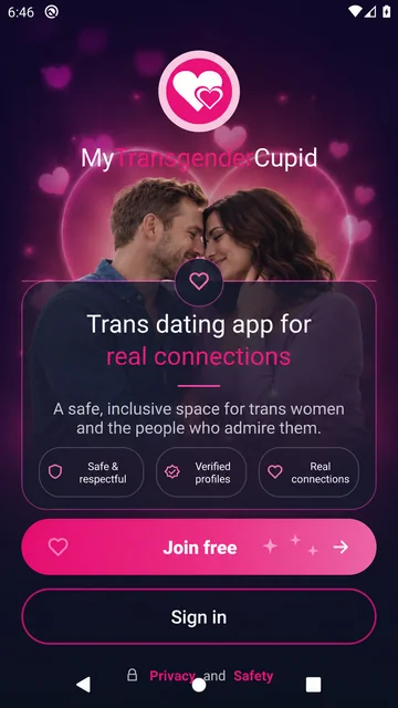 MyTransgenderCupid-Startseite für Android