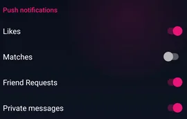 Android-Pushoptionen — MyTransgenderCupid