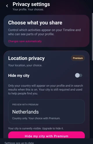 Hide My City: Premium-Option — MyTransgenderCupid