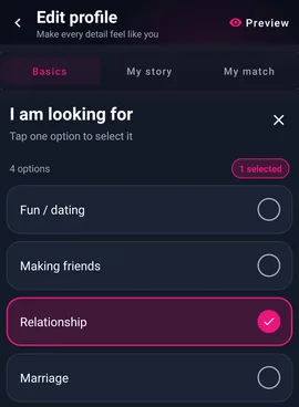 Basics: เจตนาความสัมพันธ์และตัวเลือก — MyTransgenderCupid