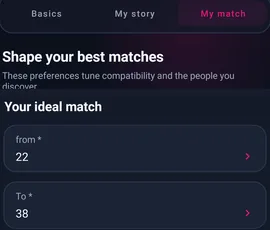 My match: persönliche Alterspräferenzen — MyTransgenderCupid